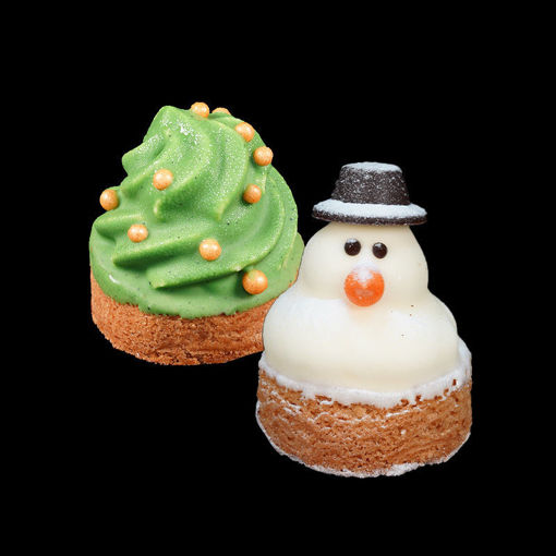 Afbeelding van Kerst koninkjes 4 stuks (2x sneeuwpop/2x kerstboom)