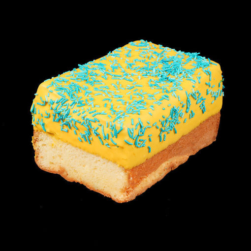 Afbeelding van Carnavals cake geel-blauw