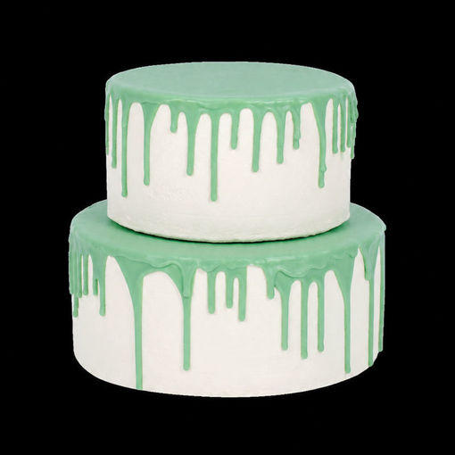 Afbeelding van Groene dripcake 16/20 pers