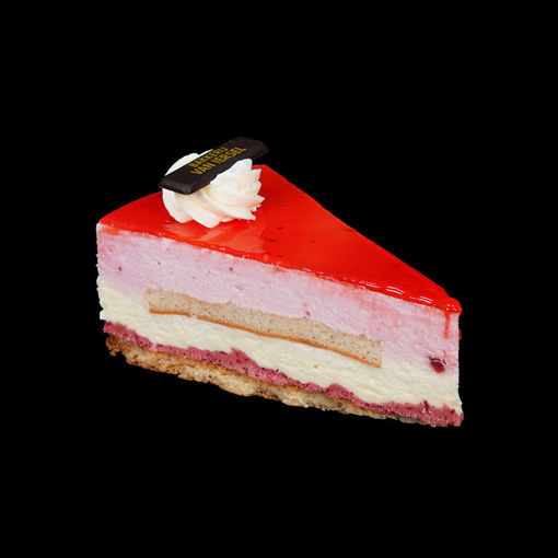 Afbeelding van Witte chocolade kersen bavarois punt per stuk